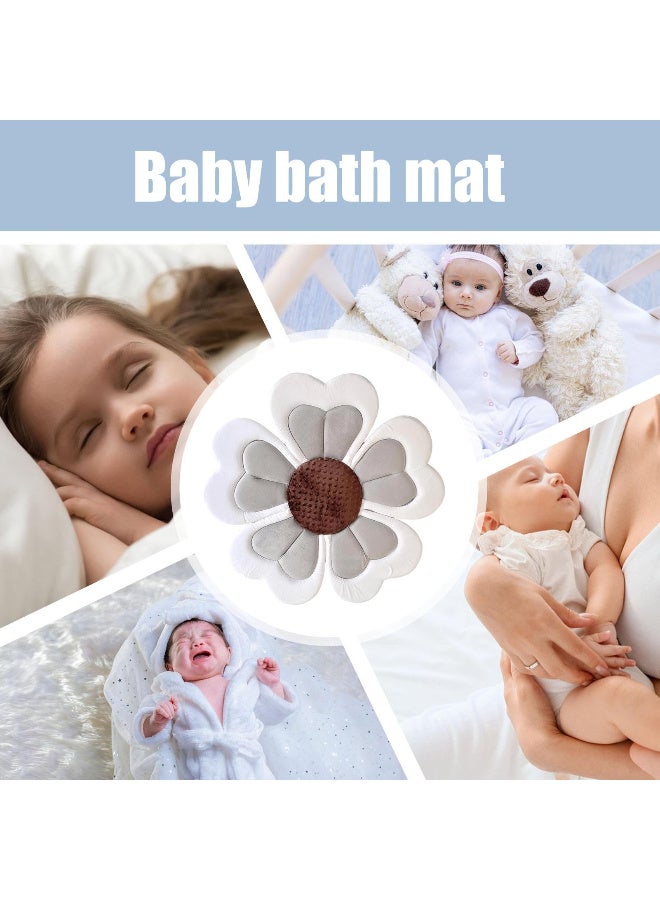 زيريفام سجادة حوض استحمام للأطفال بتصميم زهور، وسادة استحمام ثابتة للأطفال، حوض استحمام آمن مانع للانزلاق، سجادة لعب إبداعية للأطفال من عمر 0 ​​إلى 12 شهرًا، خالية من مادة BPA، مناسبة لحديثي الولادة، حوض المطبخ، الدش، حوض الاستحمام - Image 4