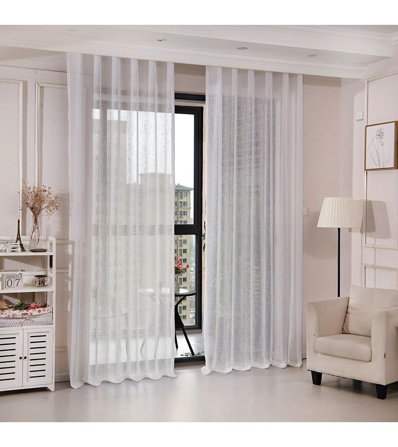 2 Pieces Nordic Minimalist Solid Color Cross Stitch 51.97 X 62.99 Inches For Living Room Bedroom Balcony Office Decoration - Image 4