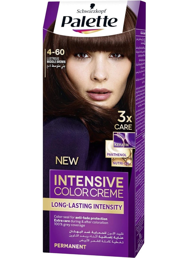 Schwarzkopf Palette Color Cream 4 - 60 Lustrous Middle Brown 110 ml - Image 2