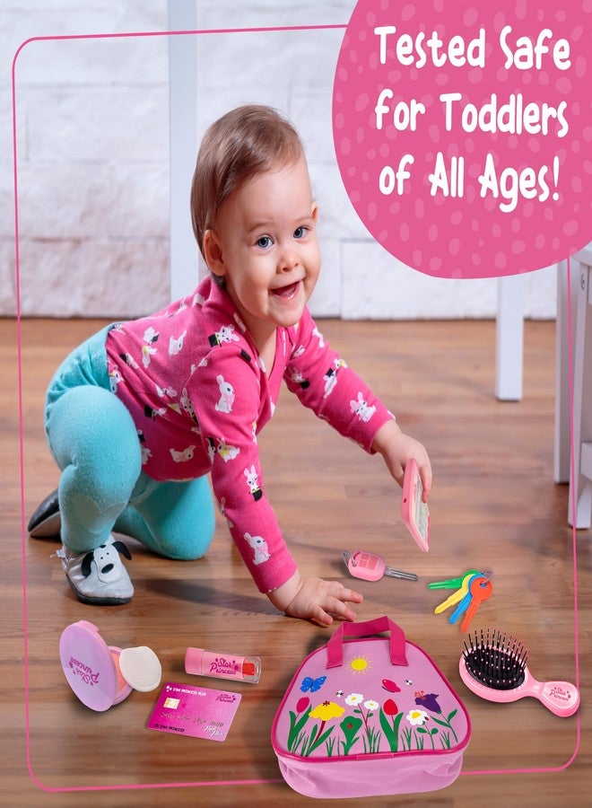 Star Princess Play Purse for Toddlers - Toddler Girl Toys 2-3 Years Old with Accessories, Pretend Makeup, Keys, Smartphone, Toddler Toy Purse for Little Girls - Birthday Gift for Toddlers Girls 18 Months + - Pink - Image 5