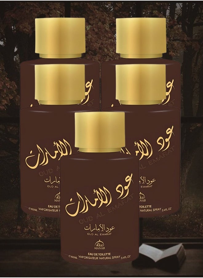 منار 5 قطع عطر عود الإمارات للجنسين 100 مل  - Image 1