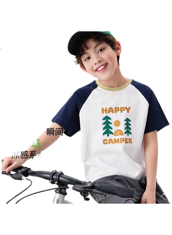 NUBIWU Nubiyu Boys' Short-Sleeve T-Shirt, Summer Cool Breathable Clothing, Children'S Casual Stylish Summer Wear, Boys' Half-Sleeve Top - Image 1