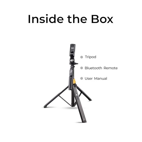 DIGITEK® (DTR-555 SS) 5.57ft Foldable Tripod Selfie Stick for Smartphones & Gopro Action Cameras, 360° Rotation, 3-Leg Base, 2Kg Load, 10m Wireless Remote, 7 Section Adjustable, for Selfie & Vloggers - Image 3
