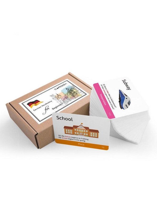 CARDDIA German Vocabulary Flash Cards For Beginners (With Illustrations And Example Sentences)  - Image 2