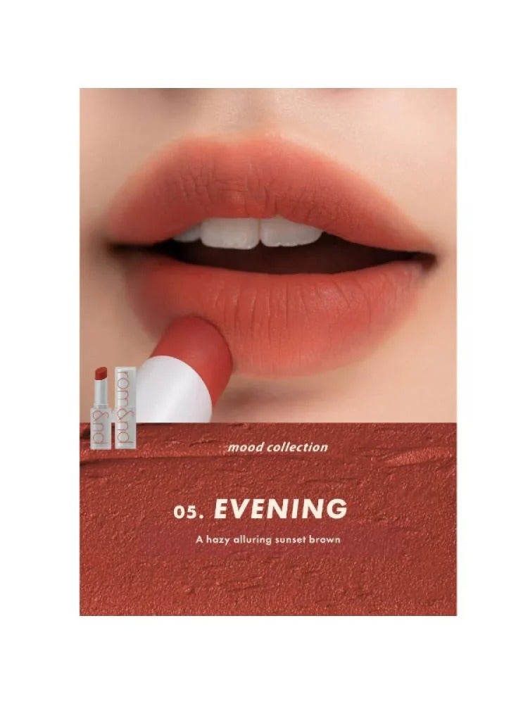 rom&nd Zero Matte Lipstick 05 Evening - Image 2