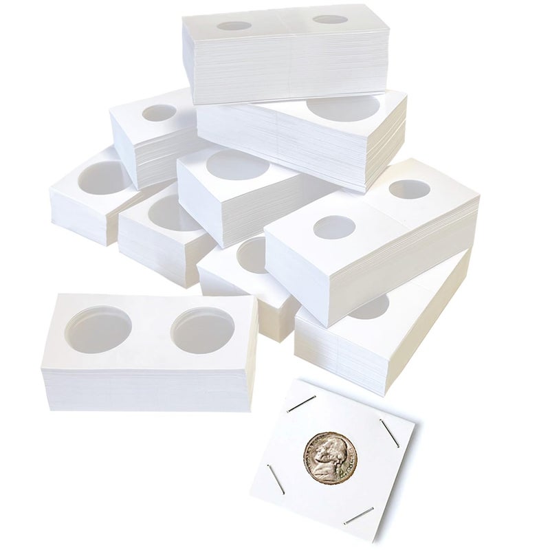 Unixing 200pcs Cardboard Coin Holders Flip 2" x 2" Coin Flips for Coin Collection in 4 Sizes, Currency Holders for Coin Collection Supplies - Image 3