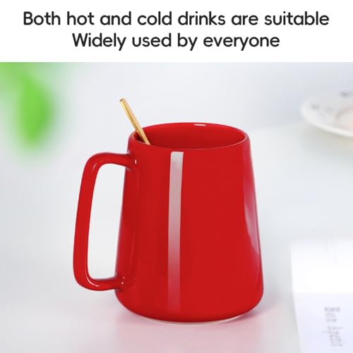 Smilatte 24 OZ Large Coffee Mug, Nice Ceramic Boss Tea Cup with Big Handle for Dad Men Women, Unique Style For Any Kitchen, Red - Image 3