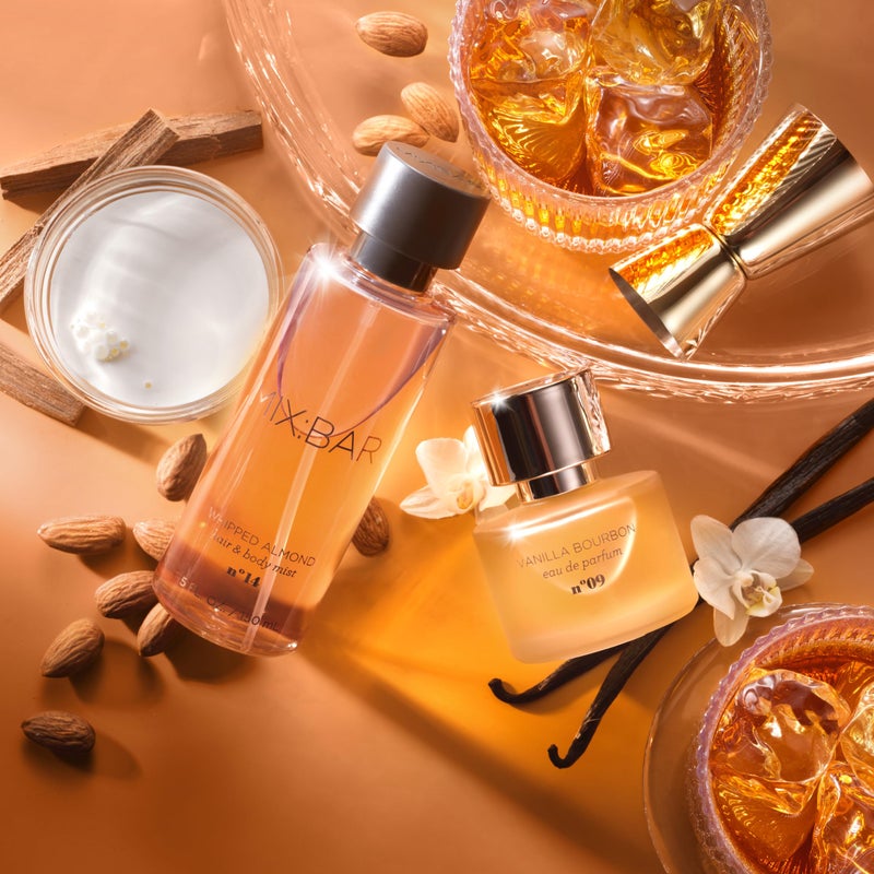 MIX:BAR مجموعة عطر ومزيل جسم فانيلا بوربون من MIX:BAR | ماء عطر + 2.5 أونصة رذاذ جسم صغير | عطر دافئ، حلو، يدوم طويلاً | مناسب للسفر، خالي من القسوة، نباتي - Image 3
