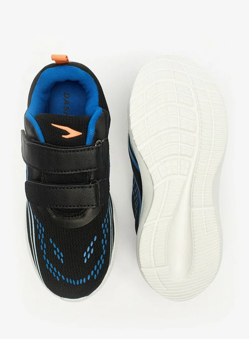 Dash Mesh Detail Sports Shoes with Hook and Loop Closure