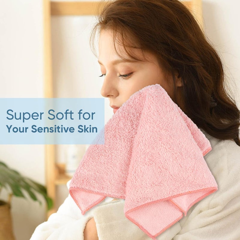 HOMEXCEL Microfiber Washcloths 12 Pack, Highly Absorbent and Soft Face Towel, Multi-Purpose Wash Cloths for Bathroom, Gym, Hotel, Spa and Kitchen, Multicolor 12x12 Inch - Image 3