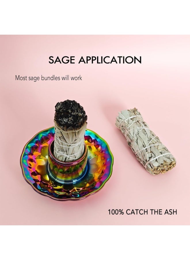 HZYH Incense Burner Holder, Candle Sticks Holder Tray, Sage Holder for Burning, Ceramic Ash Catcher Tray, Smudge Sticks Tray, Meditation Yoga Accessories Décor - Image 3