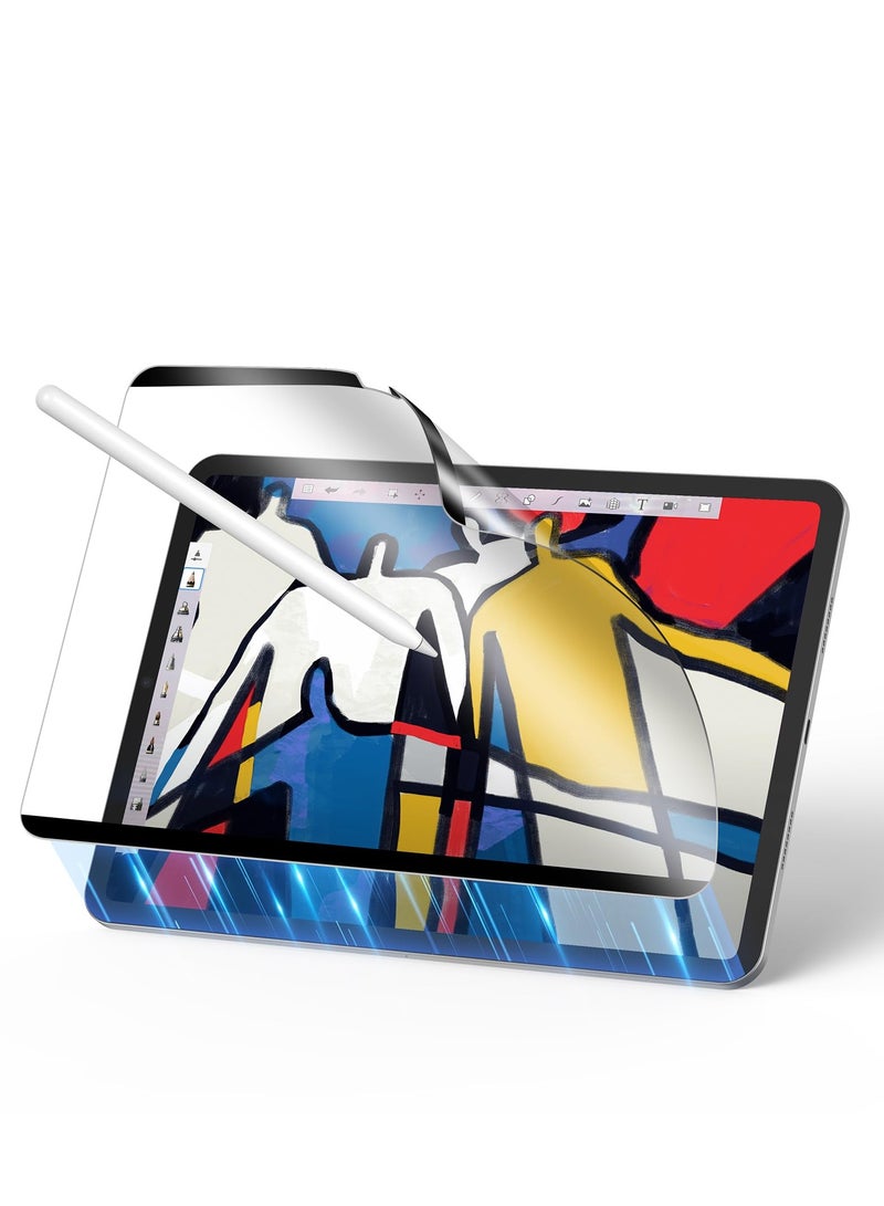 Paper-Feel Magnetic Screen Protector Compatible with IPad Air 11 Inch M2 2024 Write and Draw Like On Paper Detachable and Reusable Compatible with Tempered Film Matte Finish  - Image 1
