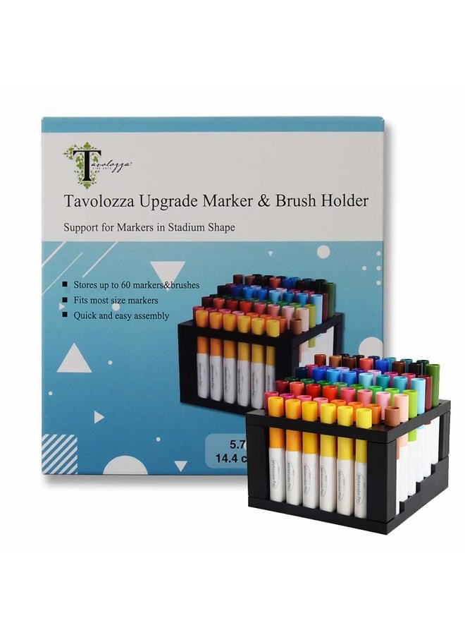Tavolozza 60 Hole Multi-Level plastic Pencil & Brush Marker Organizer Holder Marker Organizer for Pens, Pencils, Brushes, Markers - Image 1