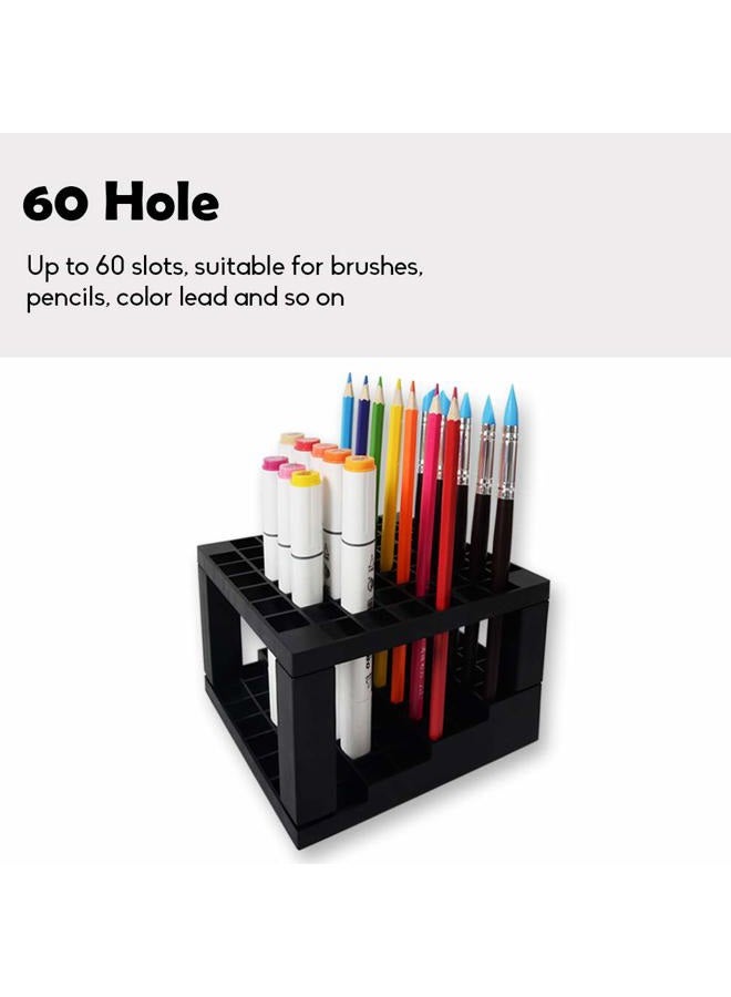 Tavolozza 60 Hole Multi-Level plastic Pencil & Brush Marker Organizer Holder Marker Organizer for Pens, Pencils, Brushes, Markers - Image 5