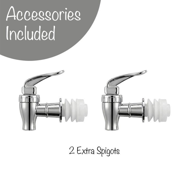 Style Setter Canyon Glass Beverage Dispenser with Stand Set of 2-1.3 Gallon Drink Dispenser with Stand & Spigot - Leak-Proof Lemonade Dispenser - Punch Dispenser for Parties, Weddings, Birthdays - Image 4