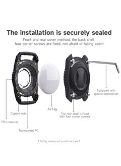 Y&D Holder for Airtag 2Pcs Dog Collar Ip67 Waterproof Screw Full Cover Hard Tpu Protection Apple With Key Ring Airtag Key Backpack Luggage Cat  - Image 4