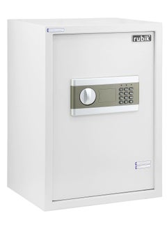 Rubik Safe Box Large with Digital Keypad and key Lock for Home Office Documents Jewelry Money Safety (Size 50x35x30cm) White  - Image 1