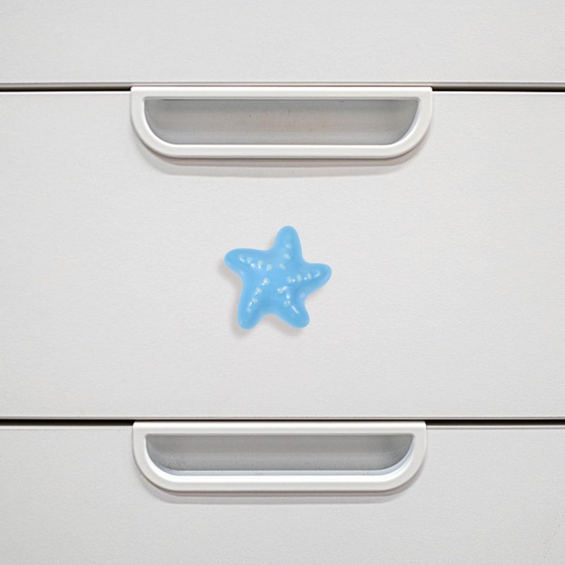 Ceramic Drawer Knobs Set Blue Porcelain Cabinet Handles For Wardrobe Desk Dresser - Image 5