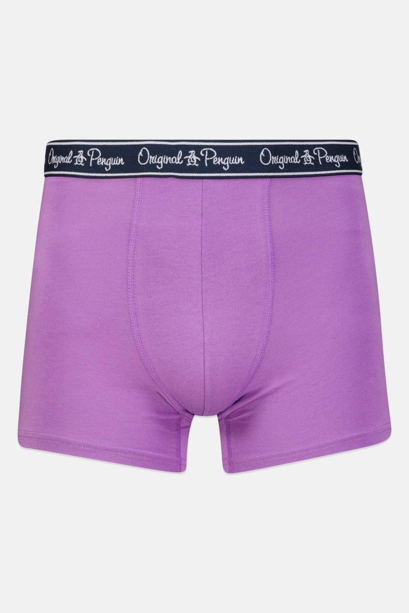 Original Penguin Men 3 Pack Printed Boxer Briefs, Navy/Purple/Blue - Image 4