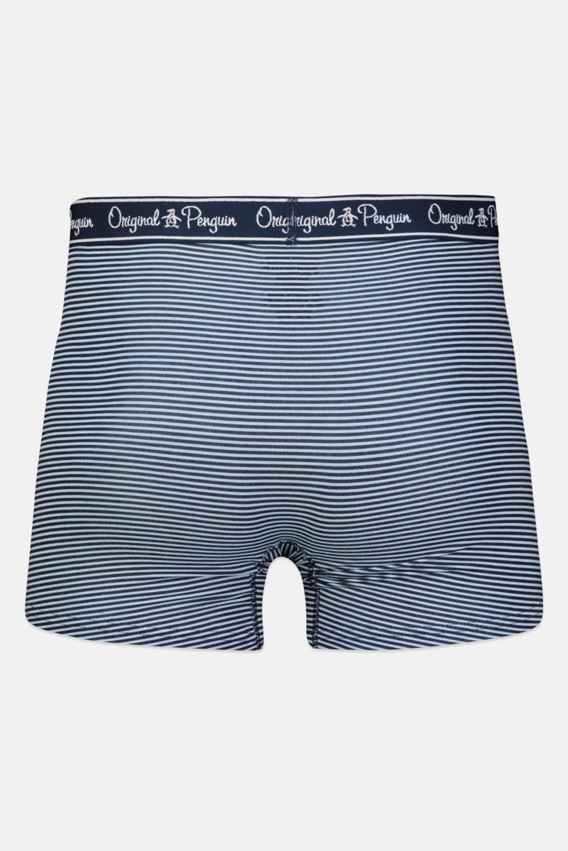 Original Penguin Men 3 Pack Printed Boxer Briefs, Navy/Purple/Blue - Image 2