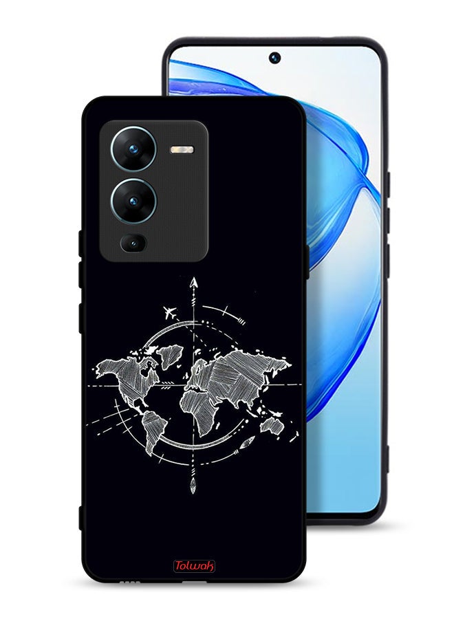 Tolwak غطاء حماية Vivo V25 Pro 5G بتصميم بوصلة - Image 1