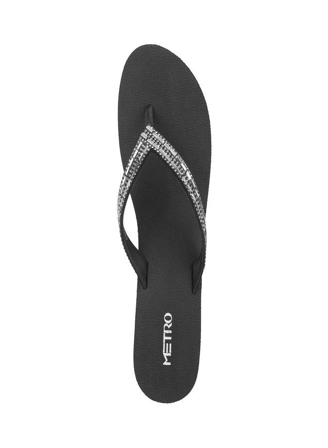 مترو شباشب نسائية سوداء أنيقة مزينة بحزام رفيع، مقاس المملكة المتحدة/4، مقاس الاتحاد الأوروبي/37 (34-9824) - Image 4