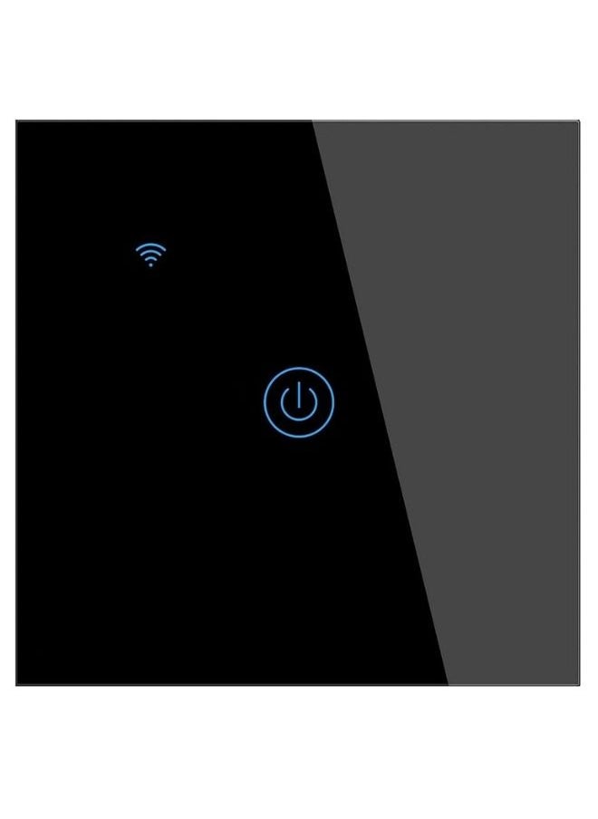 AMYTIS GARDEN - Wi-Fi Zigbee Smart Wireless Touch Switches No Neutral Wire Required Compatible with Alexa and Google Home APP Remote Control Touch Switch Voice Control No Hub Required (Black 1 Gang) - Image 1