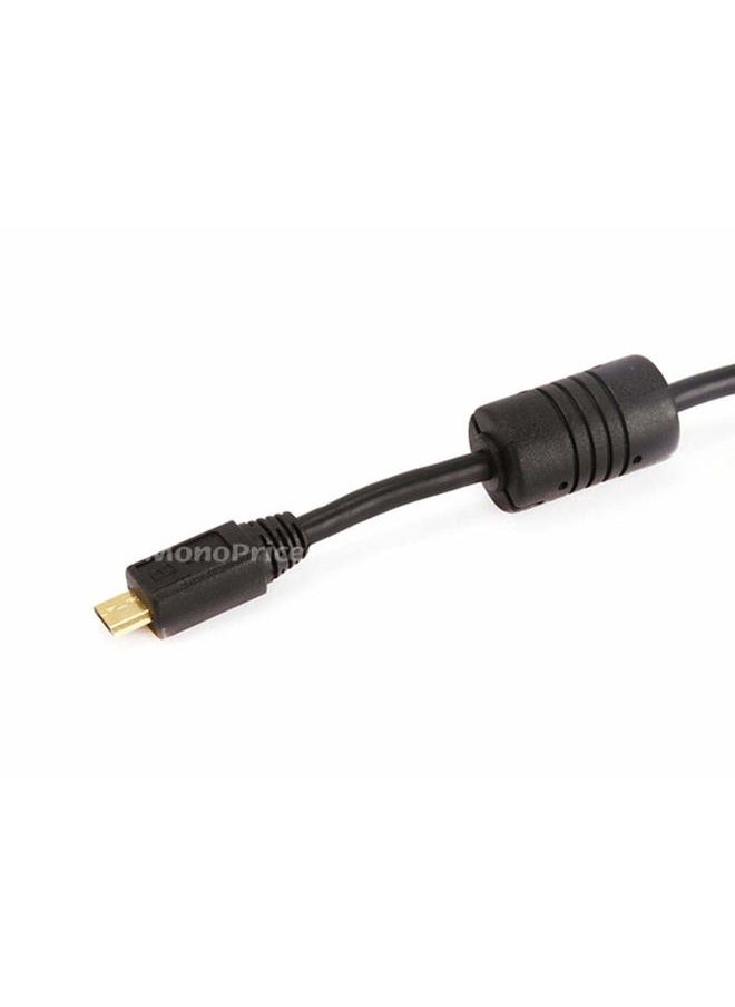 Monoprice 6-Feet USB 2.0 A Male to Micro 5pin Male 28/24AWG Cable with Ferrite Core (Gold Plated) (105458),Black  - Image 3