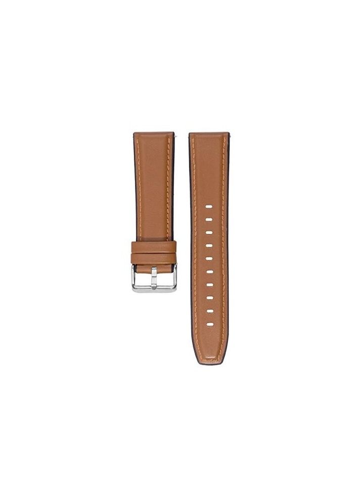 Leather Replacement Strap 20mm For Samsung Gear S2 Classic(SM-R732 & SM-R735) - Camel - Image 2