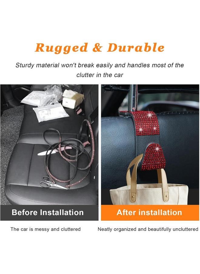yongsheng Bling Car Seat Headrest Hook Front Seat,Auto Hooks Bling Car Hangers,Bling Car Seat Hanger Backseat  - Image 5