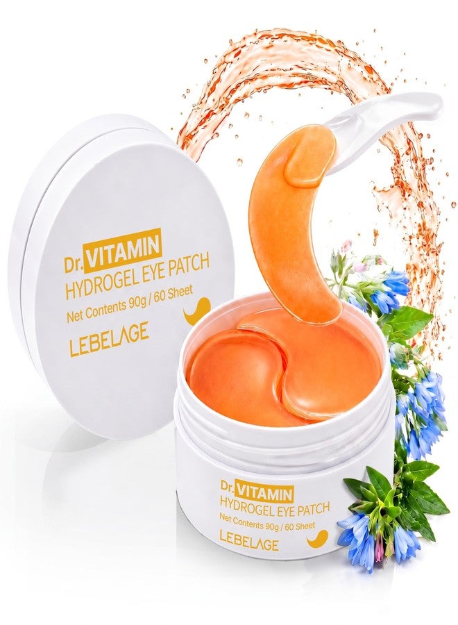 LEBELAGE Eye Patch Hydrogel 60 Sheets | Cooling Hydrogel Under Eye Patches with Gold | Moisturizing Eye Care for Daily Skincare Routine (Vitamin - Image 1