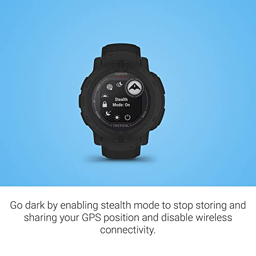 Garmin Instinct 2 Solar, Tactical-Edition, Rugged Outdoor Watch with GPS, with Solar Charging Capabilities, Built for All Elements, Multi-GNSS Support, Tracback Routing and More, Black - Image 5