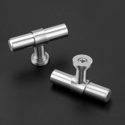 homdiy 30 Pack Brushed Nickel Cabinet Knobs Single Hole Silver Dresser Pulls T Bar Drawer Kitchen Hardware - Image 4