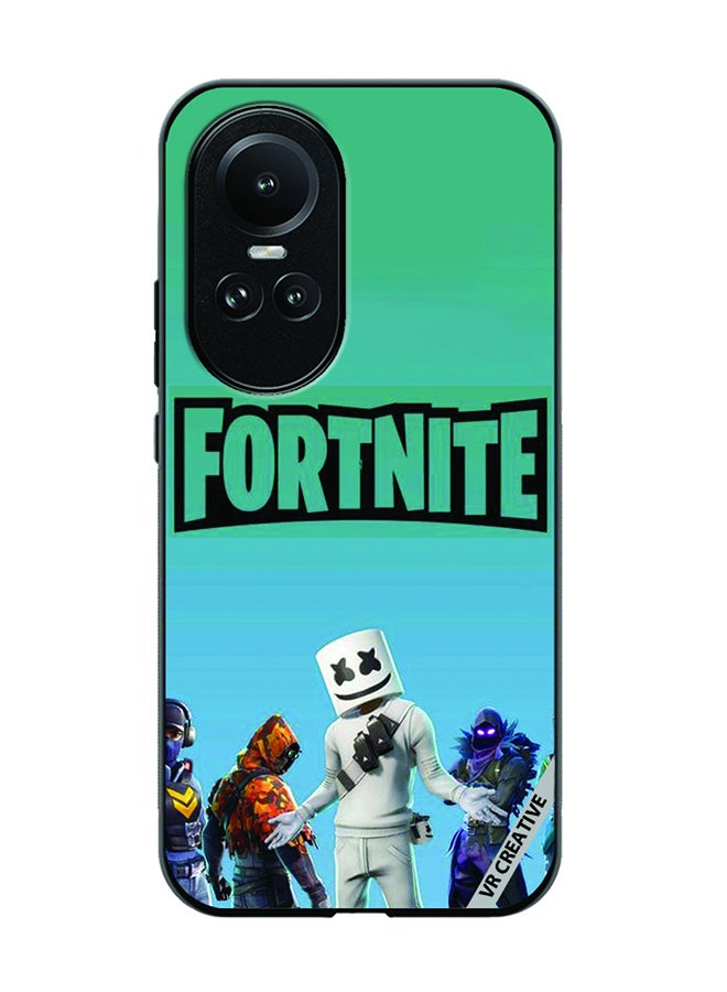 VR CREATIVE Protective Case Cover For Oppo Reno 10 Pro Fortnite Design Multicolour - Image 1