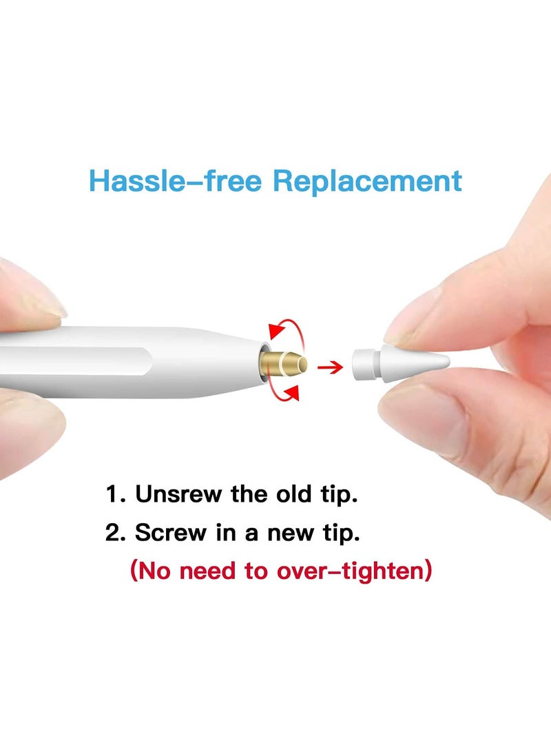أطراف استبدال لأقلام Apple Pencil – حساسية عالية لريش قلم Apple – متوافقة مع Apple Pencil الجيل الأول والثاني (4 قطع) - Image 5