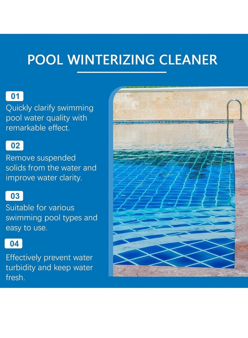 هوزونكس مُنقّي مياه حمامات السباحة - مُعزّز النقاء الفائق لمياه نقية كالكريستال، سريع المفعول وطويل الأمد، يُقلّل من العكارة، يُحسّن أداء الفلتر، آمن لجميع حمامات السباحة، 100 مل - Image 3