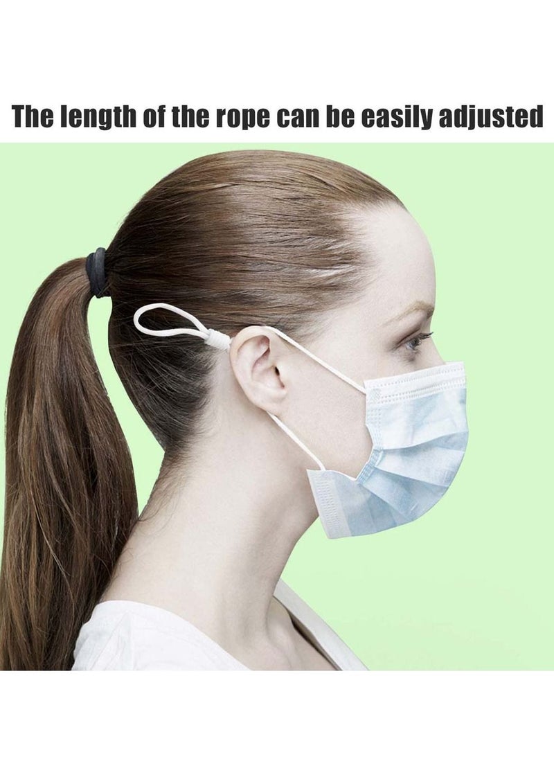 Y&D - 100PCS Cord Locks Toggles Face Mask Silicone Ends Fastener for Drawstrings Non-Slip Stopper Adjusters Elastic Ear Loop Drawstring Fasteners Adjustable Lanyard Buckle - Image 1