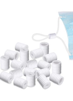 Y&D 100PCS Cord Locks Toggles Face Mask Silicone Ends Fastener for Drawstrings Non-Slip Stopper Adjusters Elastic Ear Loop Drawstring Fasteners Adjustable Lanyard Buckle  - Image 1