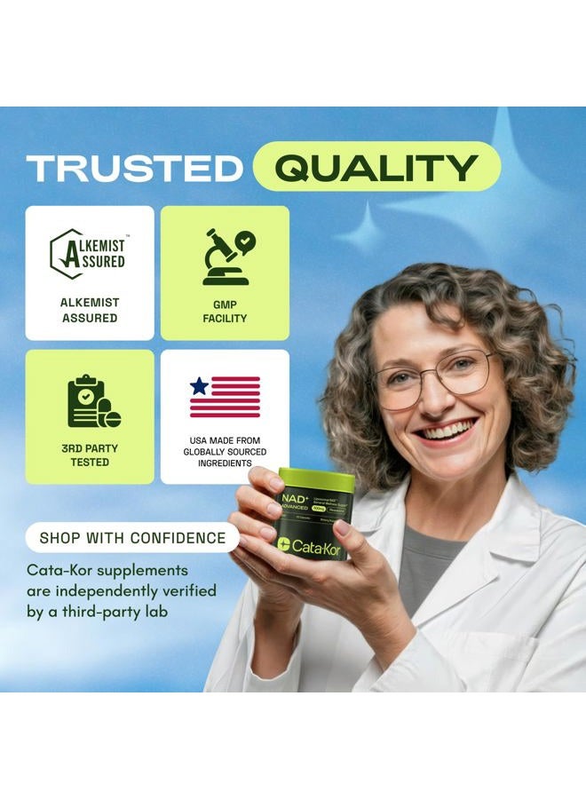 Cata-Kor NMNH Supplement Alternative – Liposomal NAD+ Resveratrol – 30-Day Supply – Third-Party Tested – 120 Capsules – Advanced NAD+ Supplement - Pack of 2 - Image 4