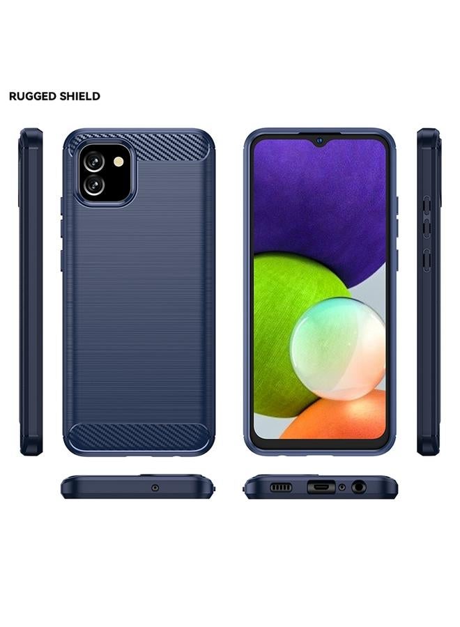 S-TOP Case For Samsung Galaxy A03 EU Version Brushed Texture Carbon Fiber TPU Phone Case - Image 2