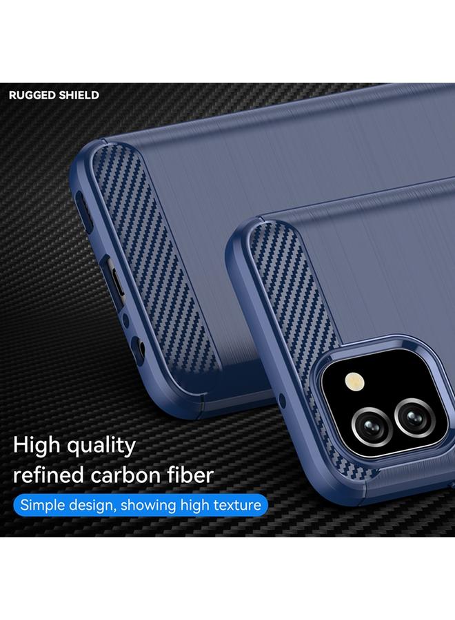S-TOP Case For Samsung Galaxy A03 EU Version Brushed Texture Carbon Fiber TPU Phone Case - Image 4