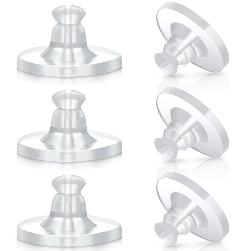 Formulen Earring Backs Rubber,100 PCS Soft Clear Earring Backs for Studs,Hypoallergenic Silicone Earrings Backs Replacement Safety Back Stoppers - Image 1