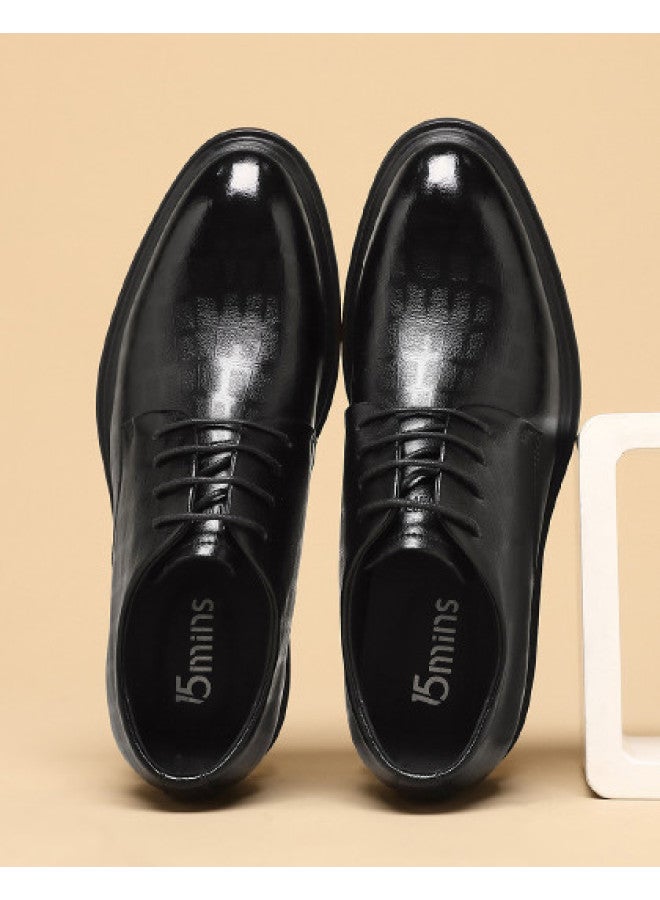 15MINS New British Brogues Men's Shoes With Hidden Height Increase, Office & Workplace Business Shoes For Shorter Men - Image 1