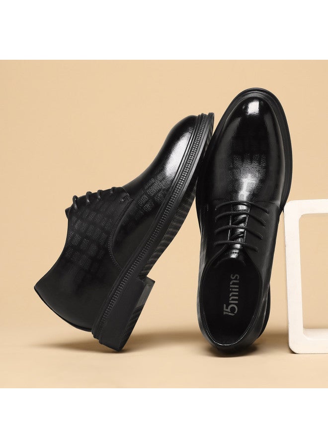 15MINS New British Brogues Men's Shoes With Hidden Height Increase, Office & Workplace Business Shoes For Shorter Men - Image 2