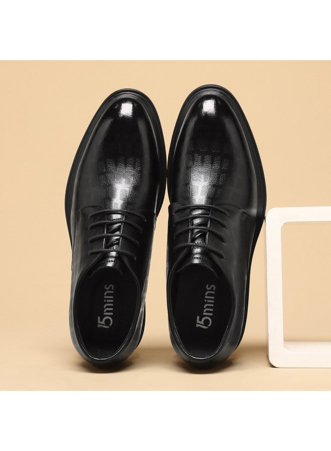 15MINS New British Brogues Men's Shoes With Hidden Height Increase, Office & Workplace Business Shoes For Shorter Men - Image 4