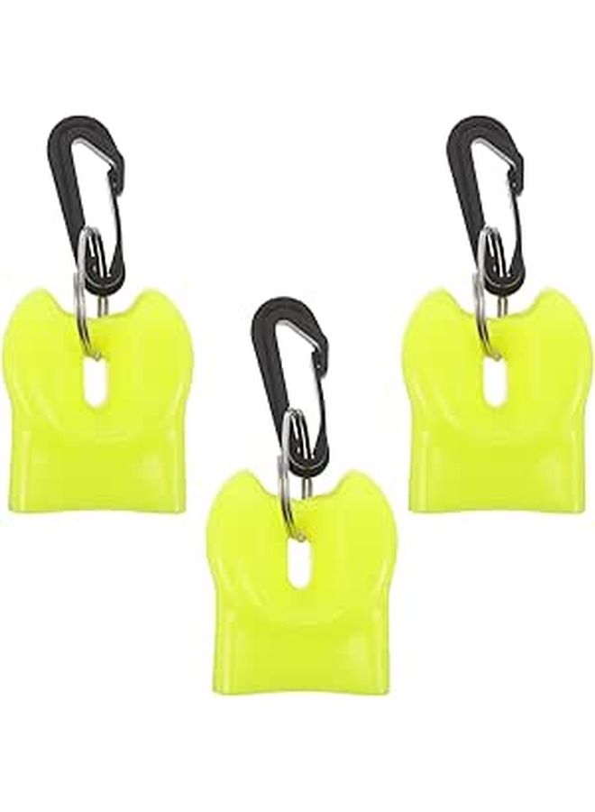 3 Pcs Scuba Diving Hose Retainer Clips Yellow Side Release Buckle Quick Release Plastic Snap Hooks For Regulator Bcd Attachment Diving Equipment Accessories - Image 1