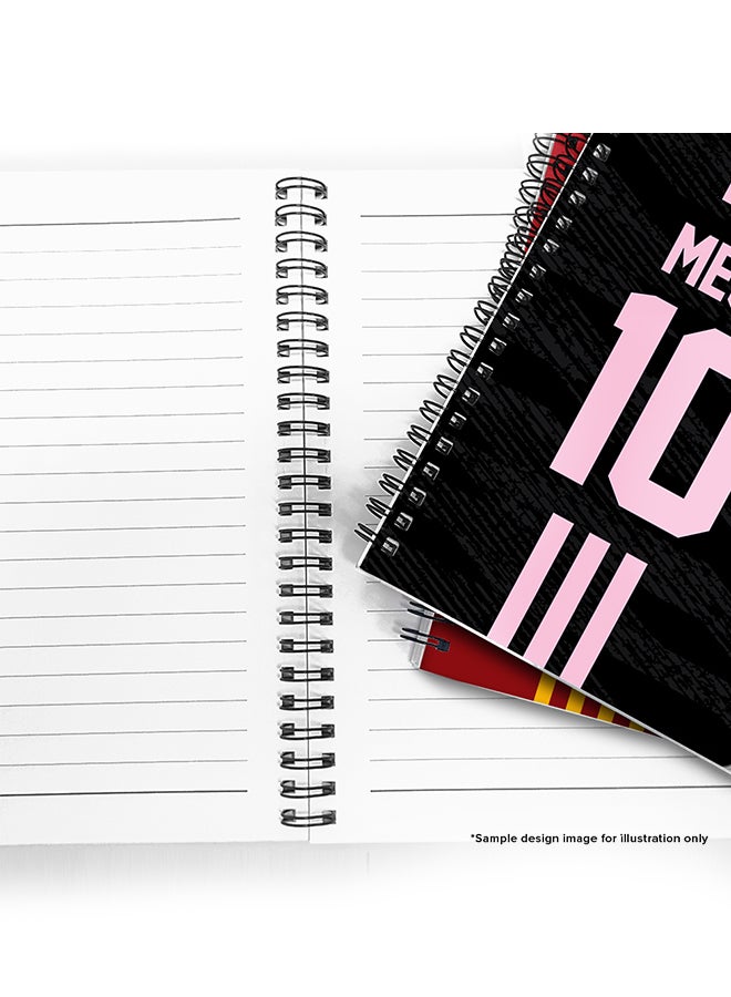 Stylizedd Designer A5 Spiral Notebook Memo Notepad Journal  - Football Player Name - Neymar Jr Jersey no 10 Design C - Image 3