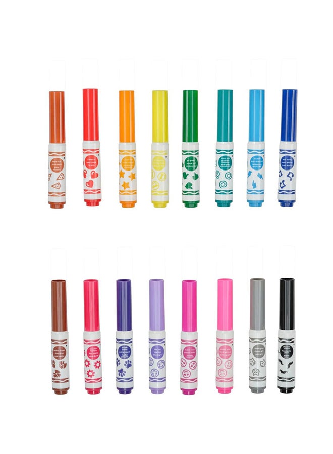 Crayola كارولا - طوابع صغيرة ماركرز، 16 عدد | مثالي لمشاريع الفن، أنشطة الفصل الدراسي | متعدد الألوان - Image 4