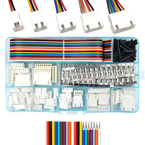 elechawk XH 2.54mm Connectors Socket Pin Header and Ribbon Cables Wires Kit Compatible with JST-XH Connector 2/3/4/5/6/7/8 Male Pin Housing - Image 5