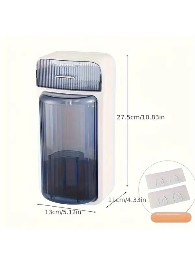 2025 Rotating Cosmetic Organizer Wall Mounted Cream White Large Capacity Storage Rack - Image 3